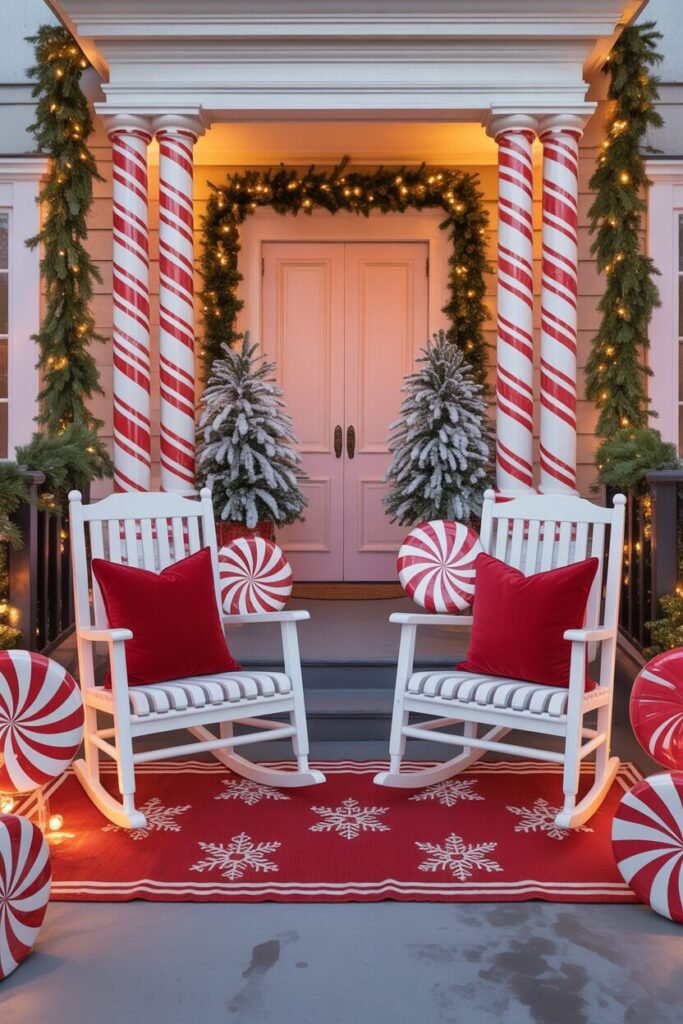 20 Candy Cane Christmas Porch Ideas for Magical Holiday Decor 2 Luxury Candy Cane Christmas