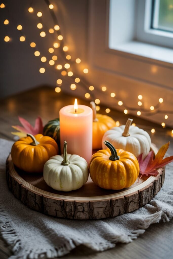 rustic wooden pumpkin