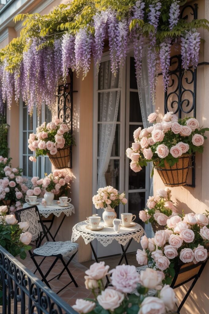 15 Romantic Balcony Decor Ideas for Cozy Evenings 2025 7 floral romantic balcony