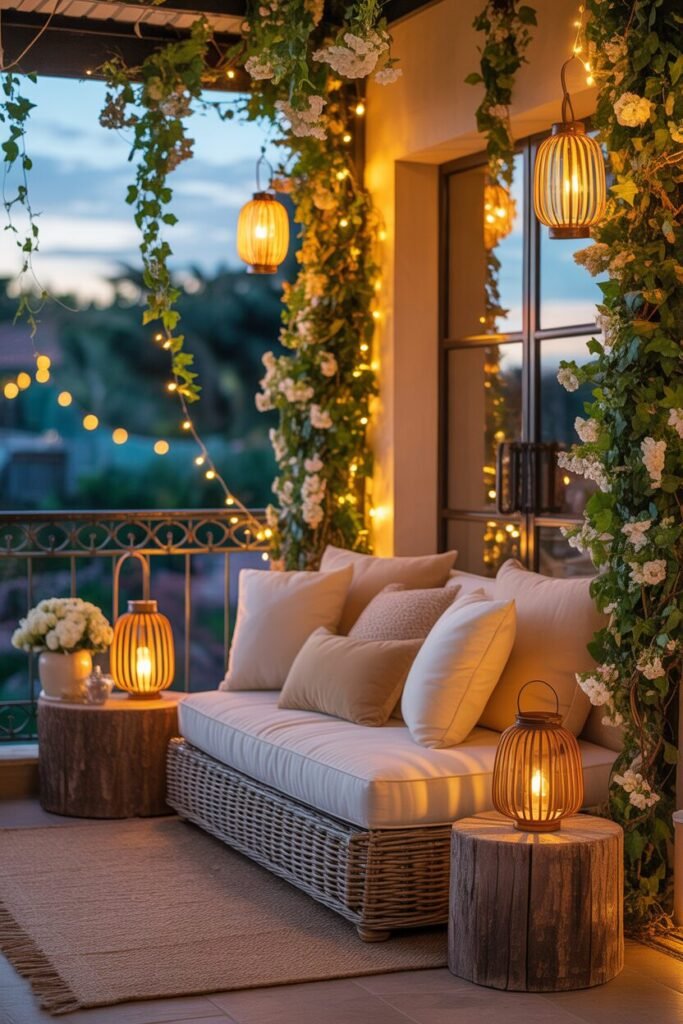 15 Romantic Balcony Decor Ideas for Cozy Evenings 2025 16 elegant romantic balcony
