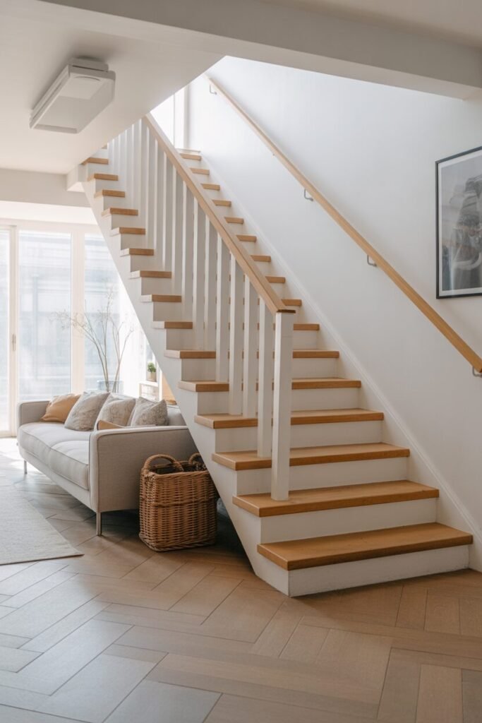 open riser luxurious modern stairs for home