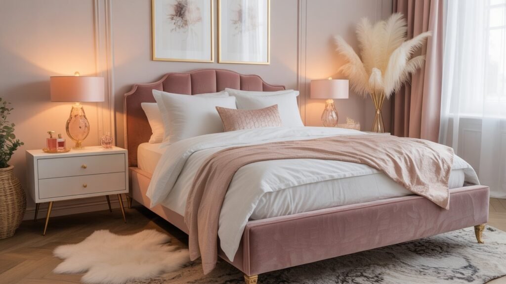 elegant feminine bedroom