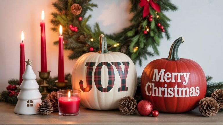 16 Stylish Christmas Pumpkin Decor Ideas to Add Festive Elegance to Your Home 6 christmas pumpkin