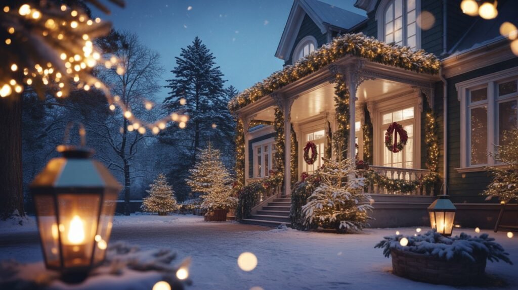 15 Magical Christmas House Exterior Ideas for a Festive Winter Wonderland 6 whimsical Christmas cottage