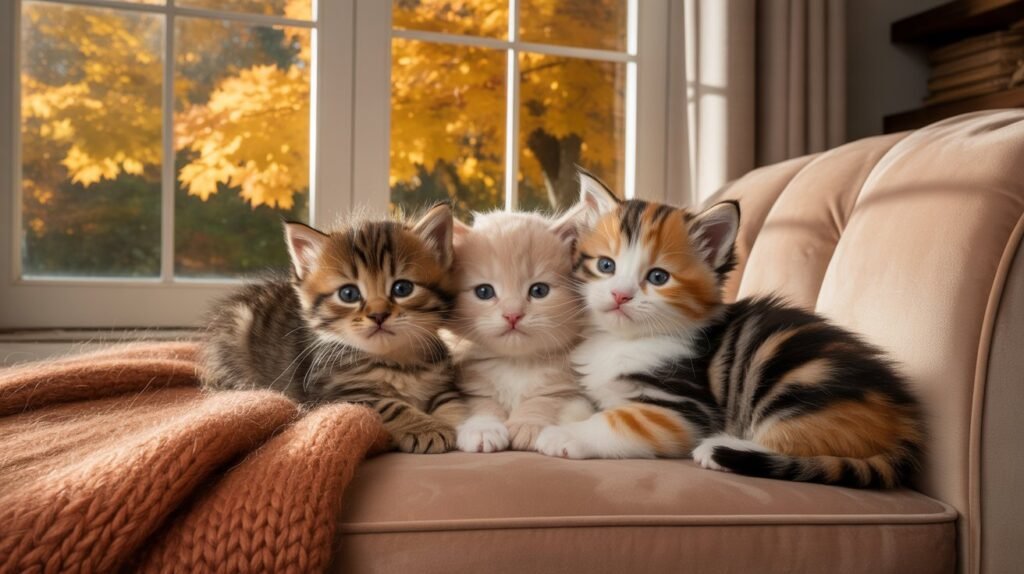 cozy autumn kitten photo ideas