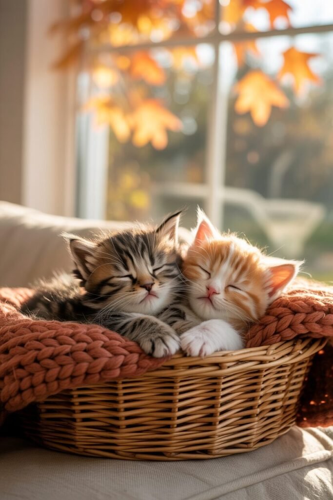 autumn kitten photo ideas
