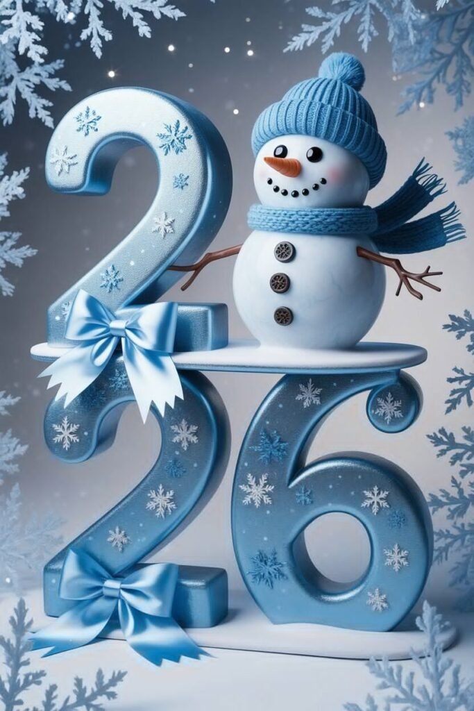 ✨ 15 Unique & Luxury New Year 2026 3 silver blue frost new year