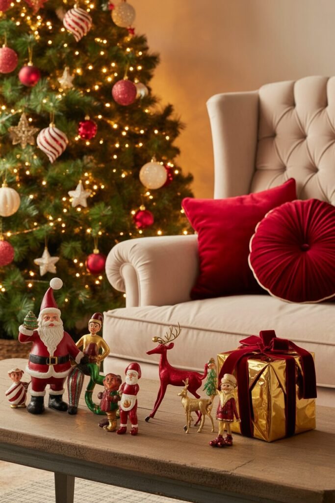 christmas collectible table