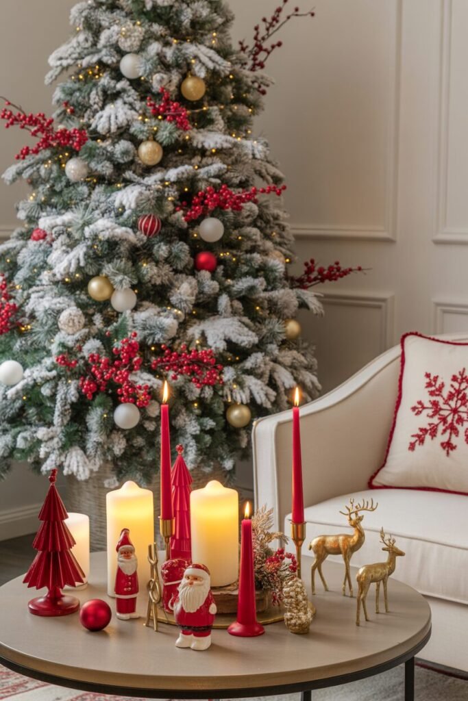 frosted green christmas tree