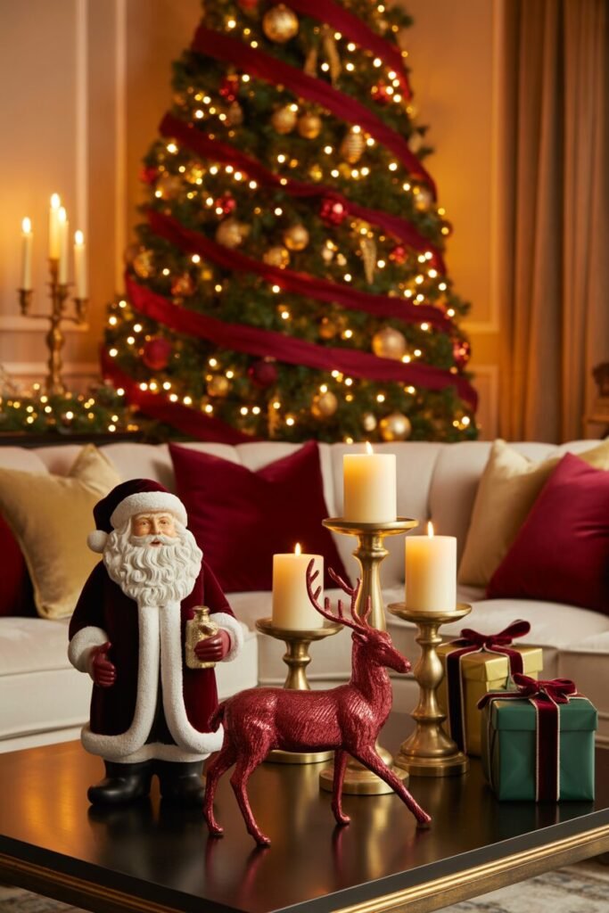 glamorous red gold christmas