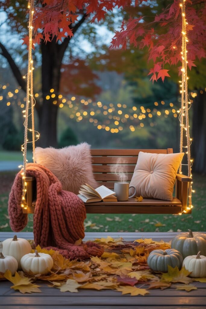 autumn porch swing ideas