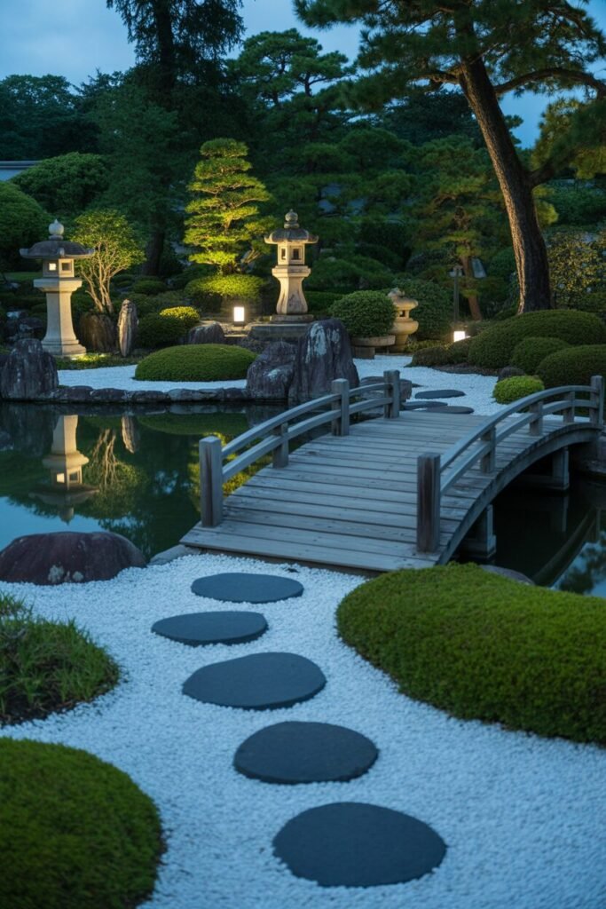 16 Luxury Night Garden Ideas With Dramatic Lighting (Modern & High-End Inspiration) 12 luxury night garden