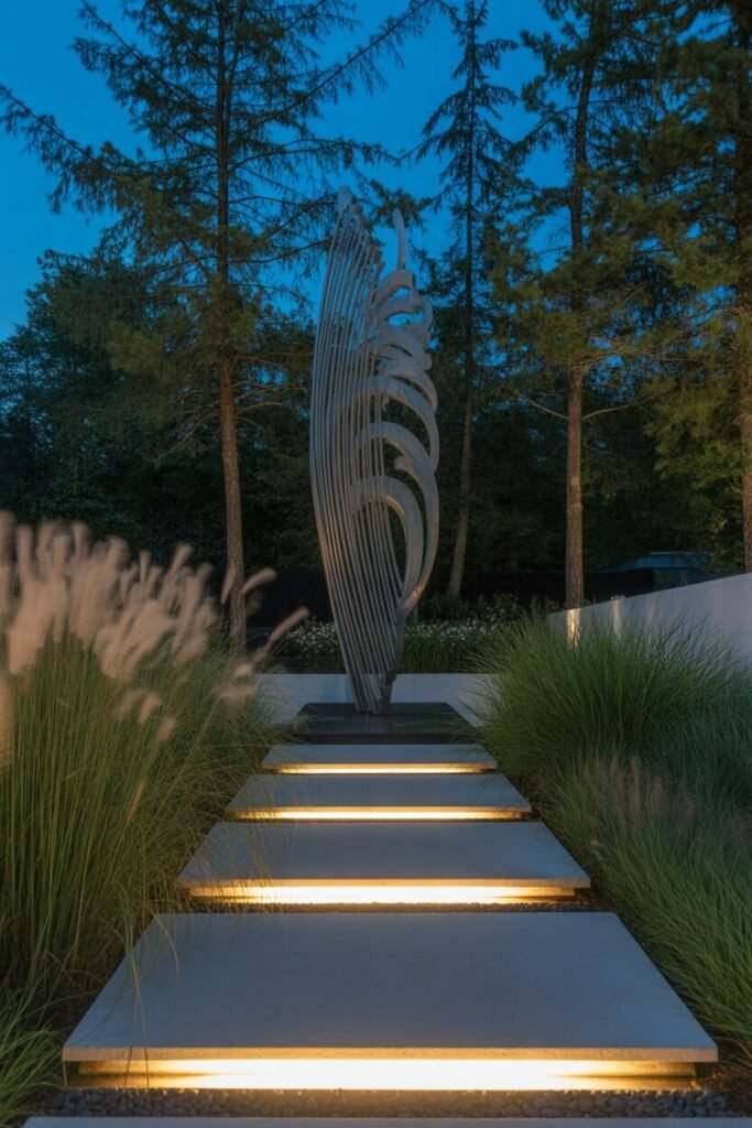 16 Luxury Night Garden Ideas With Dramatic Lighting (Modern & High-End Inspiration) 17 luxury night garden