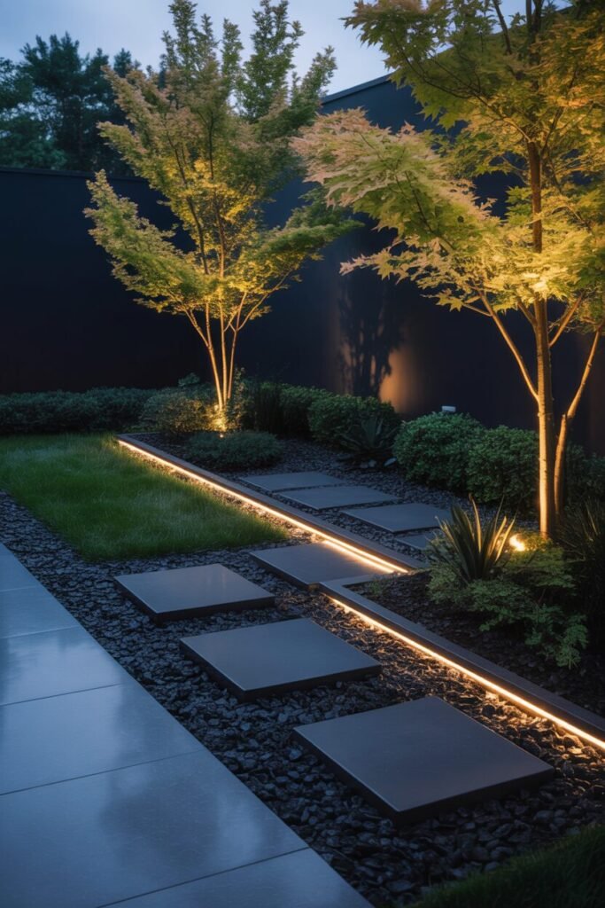 16 Luxury Night Garden Ideas With Dramatic Lighting (Modern & High-End Inspiration) 16 luxury night garden