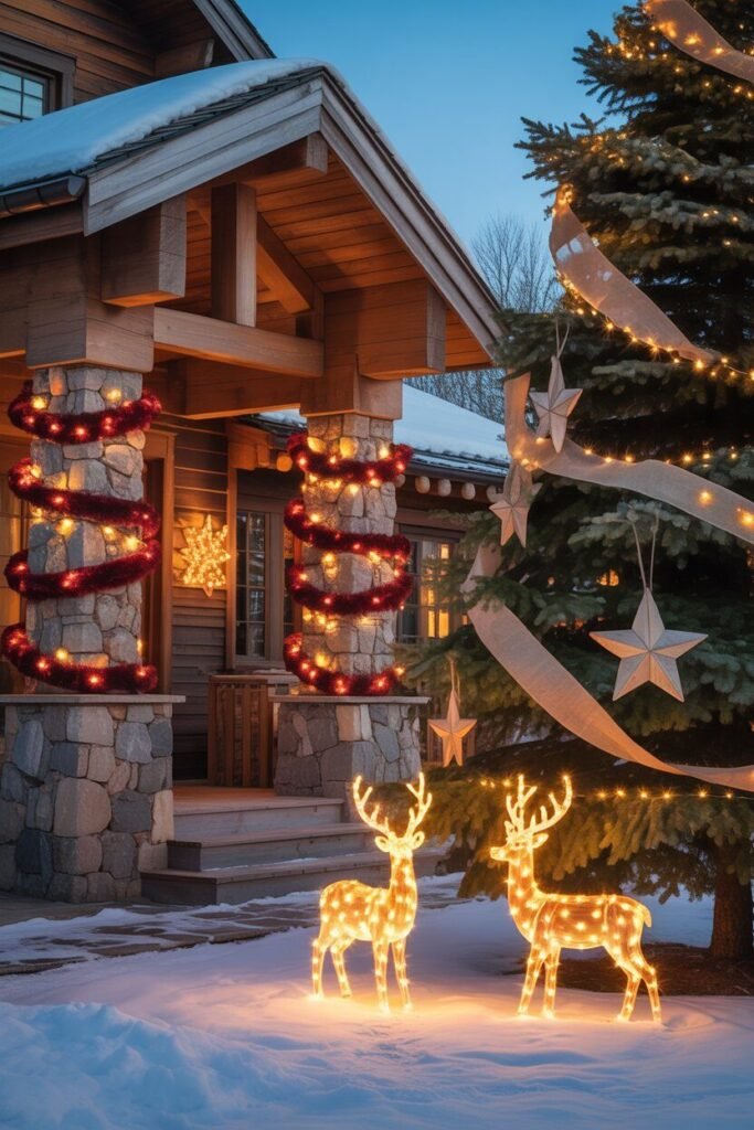 15 Magical Christmas House Exterior Ideas for a Festive Winter Wonderland 3 Christmas house with garlands