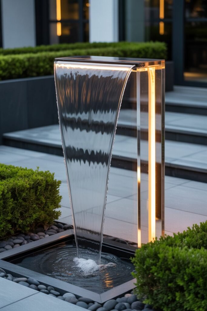 acrylic blade water panel fountain