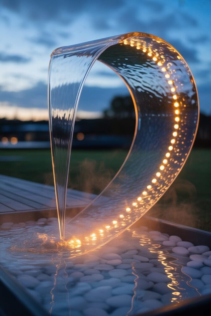 modern outdoor water fountain ideas