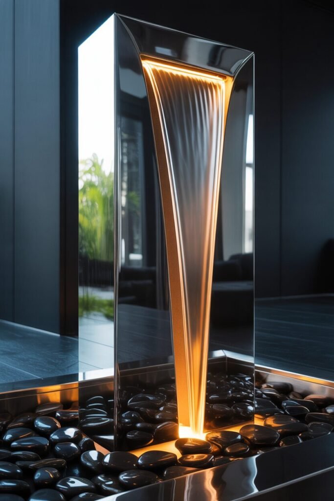  stainless steel water tower fountain