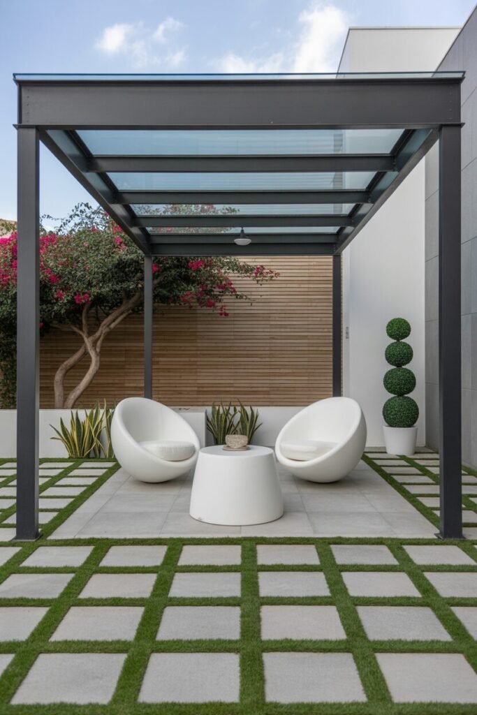 Ultra-modern pergola patio 