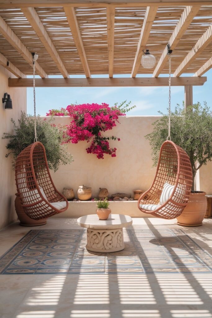 Mediterranean pergola patio