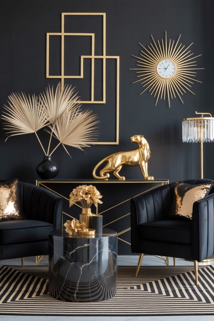 ✨ 15 Glam Living Room Chair (Black, Gold, Velvet & Luxe Styles) 2 crystal glam living room chairs