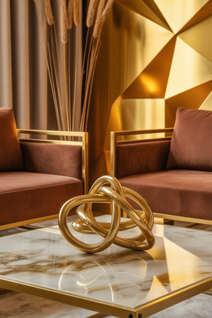 ✨ 15 Glam Living Room Chair (Black, Gold, Velvet & Luxe Styles) 8 gold warm glam living room