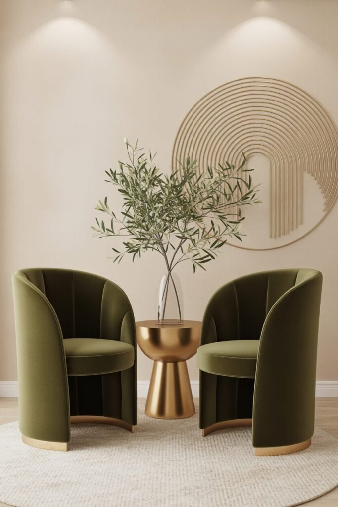 ✨ 15 Glam Living Room Chair (Black, Gold, Velvet & Luxe Styles) 11 matte gold glam living room