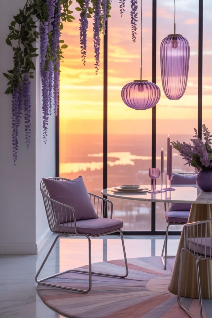 Lavender and silver spring balcony