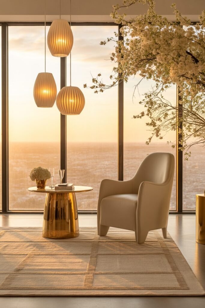 Champagne and ivory luxury balcony