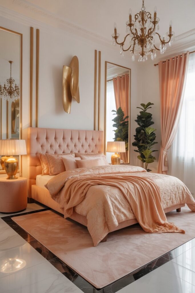 14 Luxury Color-Themed Bedroom Design for a Modern High-End Home 15 gold elegant bedroom