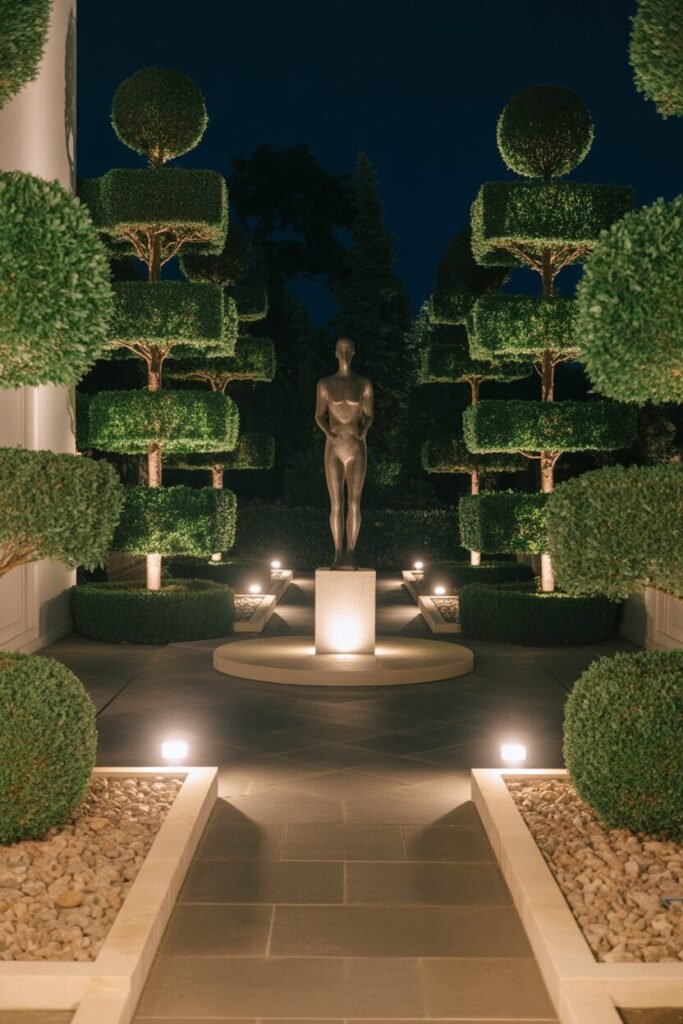 16 Luxury Night Garden Ideas With Dramatic Lighting (Modern & High-End Inspiration) 5 Night garden