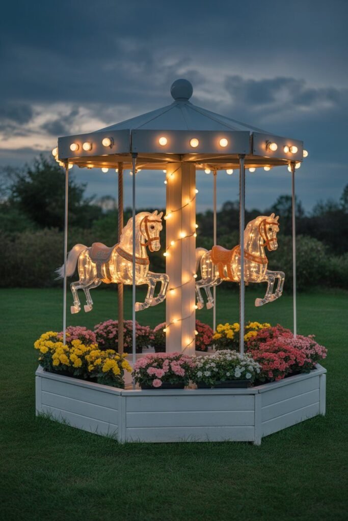 Night garden carousel planter 