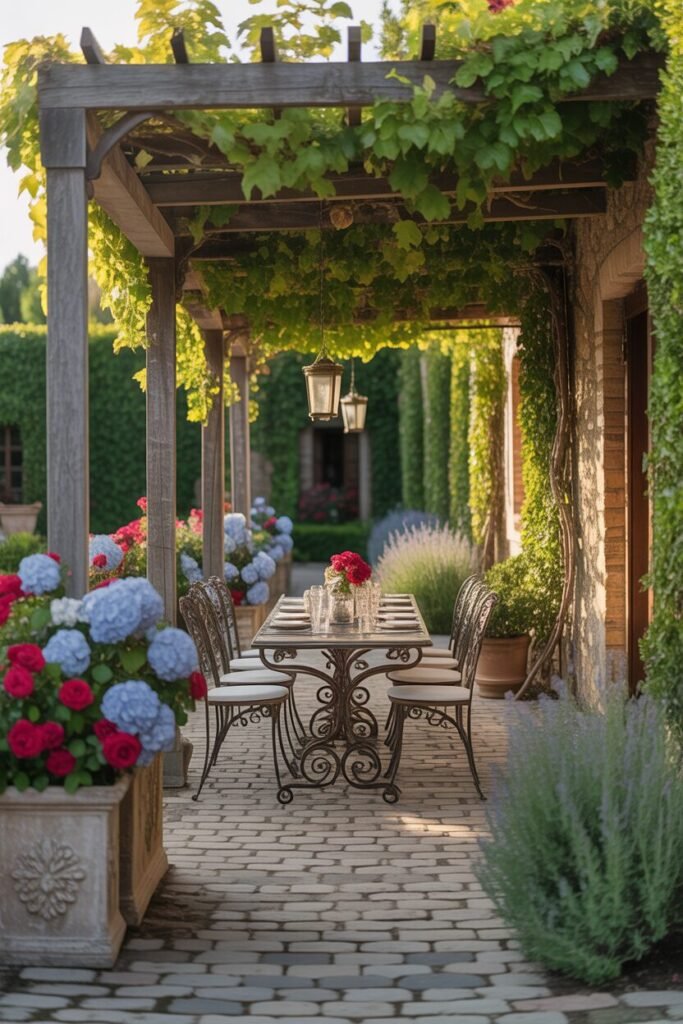 Rustic cobblestone pathway 