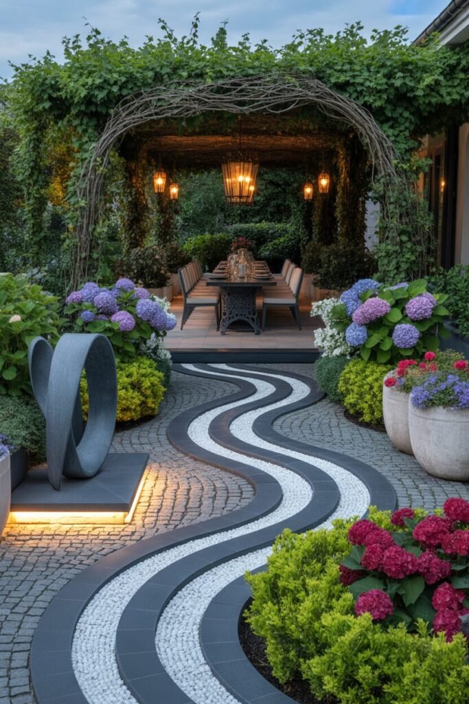 luxury pathway garden