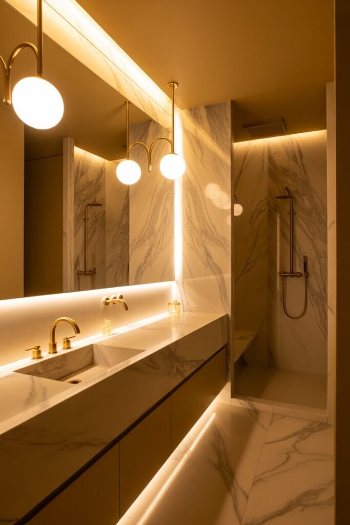 15 Beige Luxury Bathroom Ideas With Marble And Spa-Like Designs 16 Grand beige marble bathroom