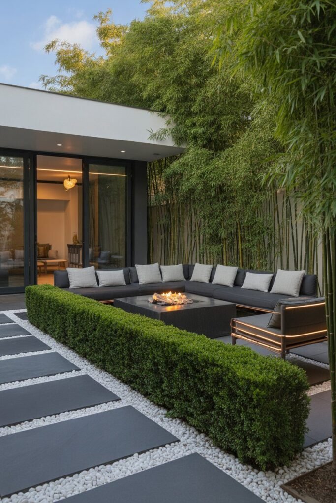 modern courtyard pathway 