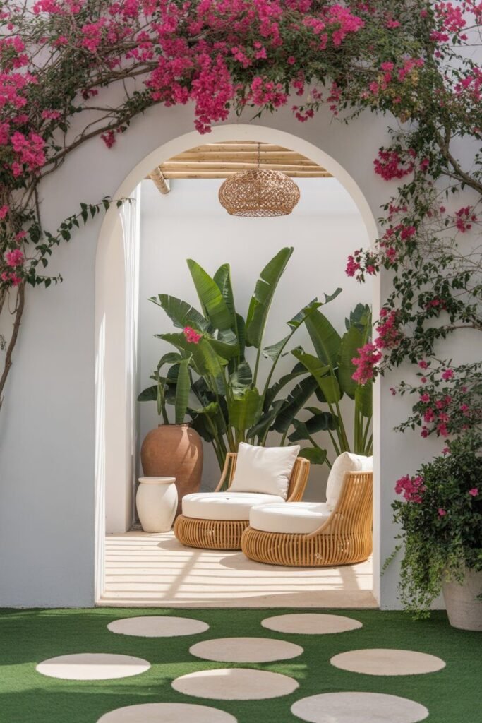 Boho Tropical Courtyard