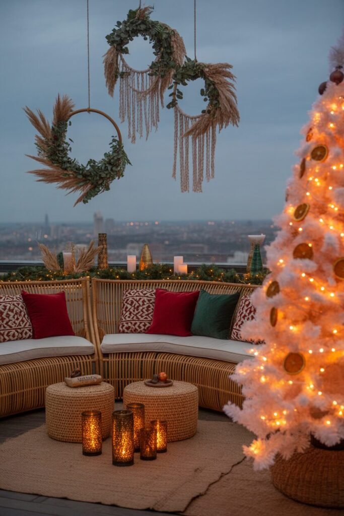  Bohemian rooftop Christmas