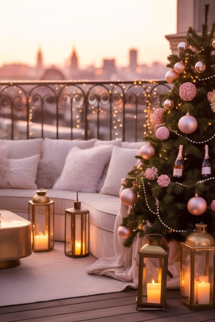 Romantic rose-gold rooftop