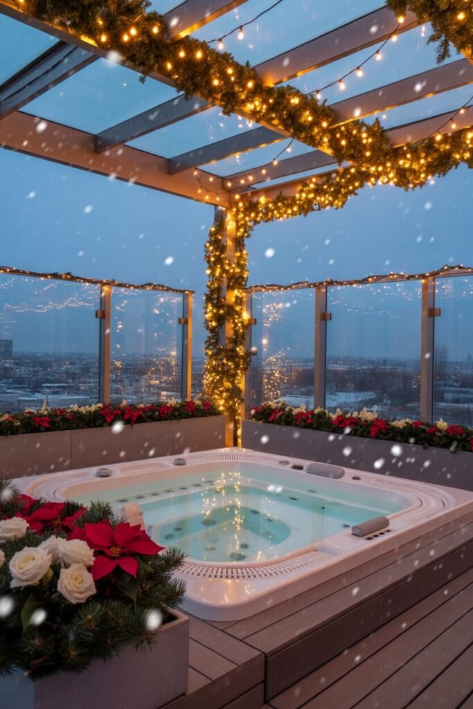 Rooftop Christmas spa