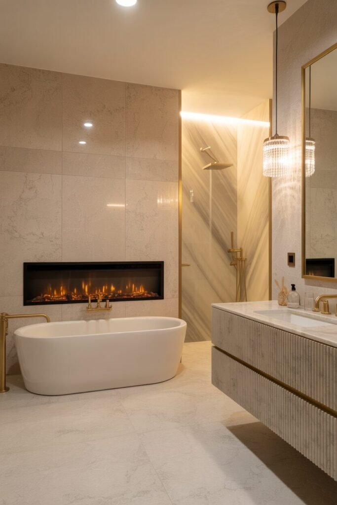 15 Beige Luxury Bathroom Ideas With Marble And Spa-Like Designs 12 Grand beige marble bathroom
