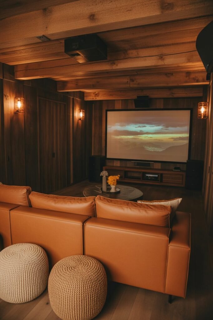 Rustic home theater
