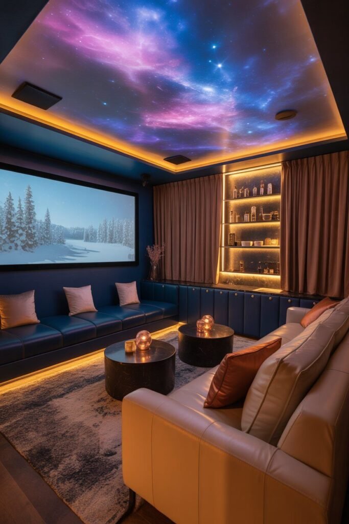 Cream and chocolate luxury theater