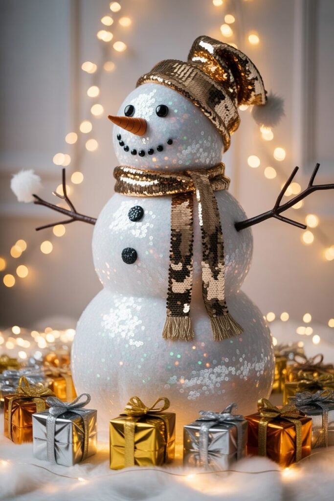 Glitter snowman