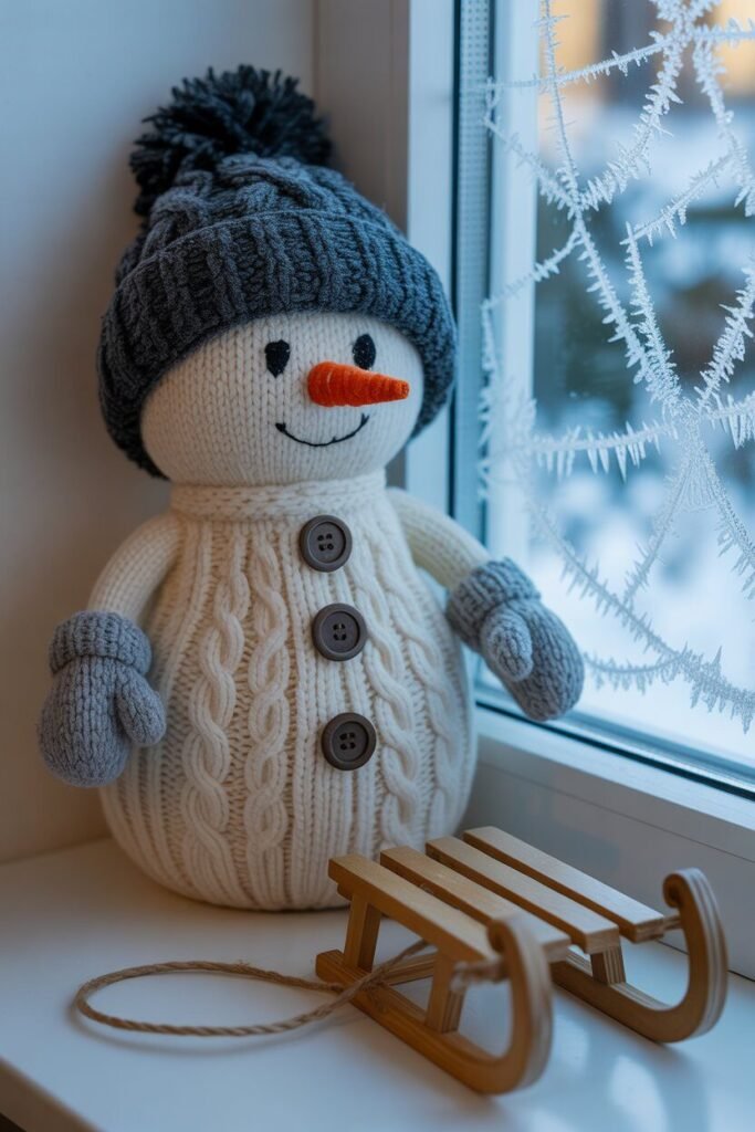 Knitted snowman 