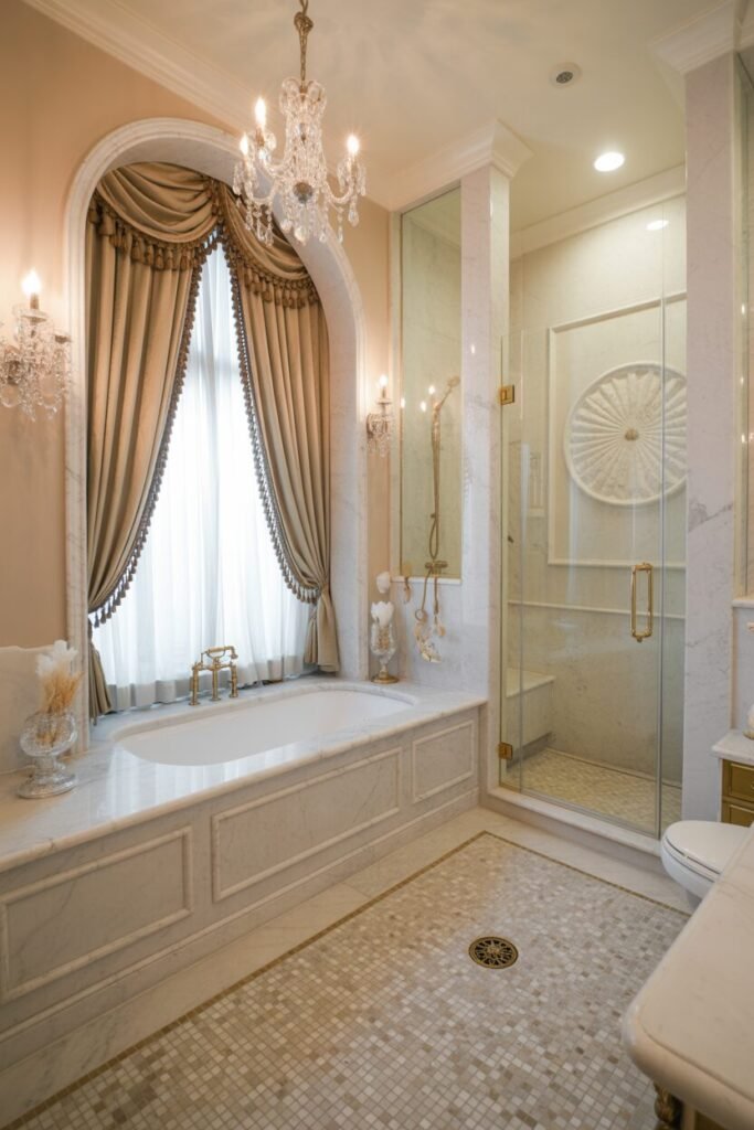15 Beige Luxury Bathroom Ideas With Marble And Spa-Like Designs 9 Grand beige marble bathroom