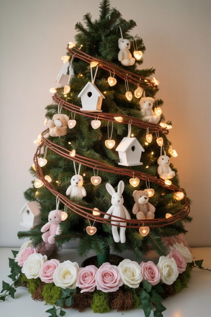 Garden-themed Valentine tree