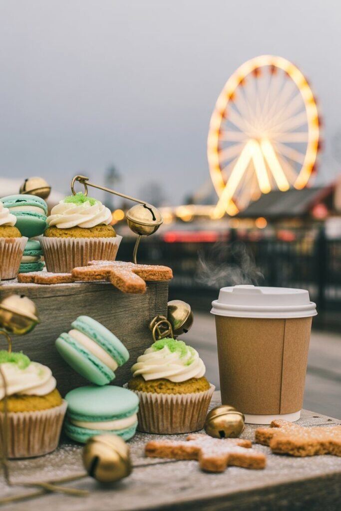 15 Stunning Pastel Christmas Dessert Stall Ideas (Whimsical Holiday Market Aesthetic) 10 Vintage mint winter dessert stall