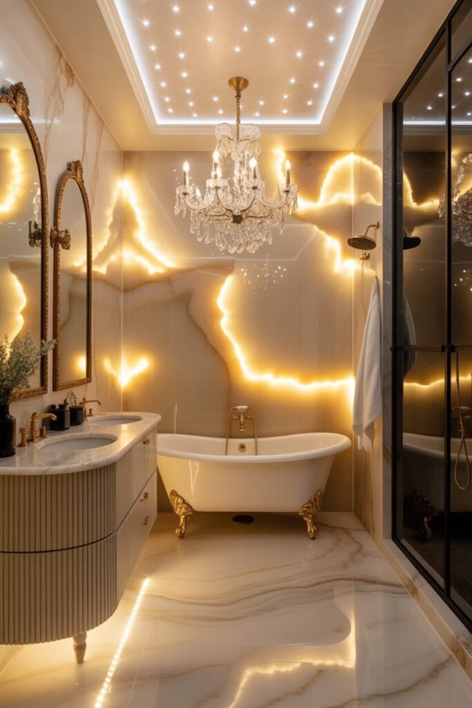 15 Beige Luxury Bathroom Ideas With Marble And Spa-Like Designs 4 Grand beige marble bathroom