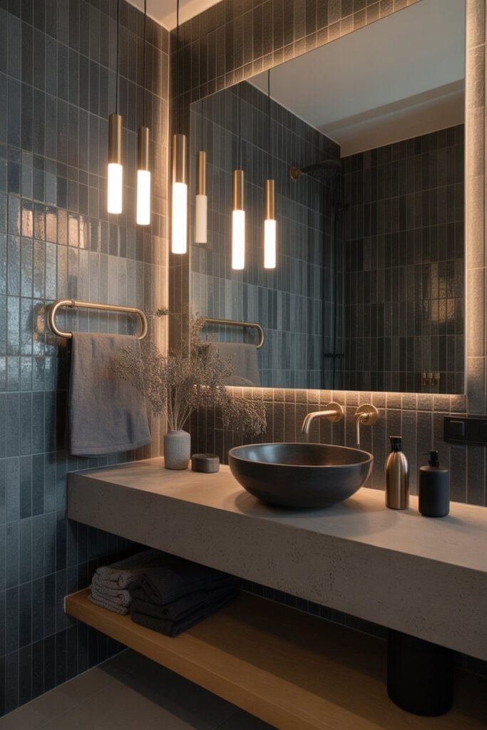 Smoky grey luxury bathroom